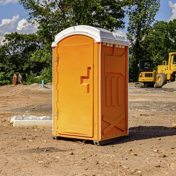 can i customize the exterior of the portable restrooms with my event logo or branding in Barrington